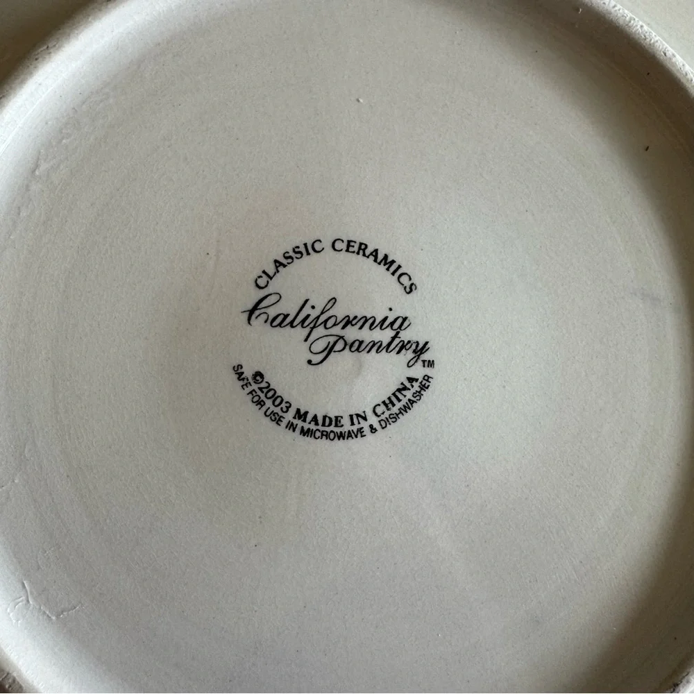 California Pantry Classic Ceramics Plate Trivet Cobalt Blue Swirl 6.5”